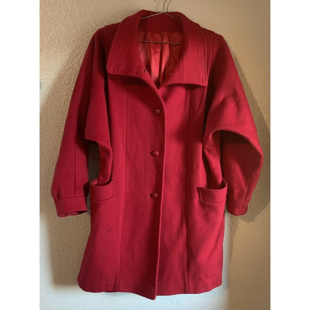 Vintage Women’s Worumbo Wool Coat Red, Size Large